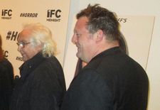 Tony Shafrazi and Urs Fischer share a laugh at the #Horror premiere